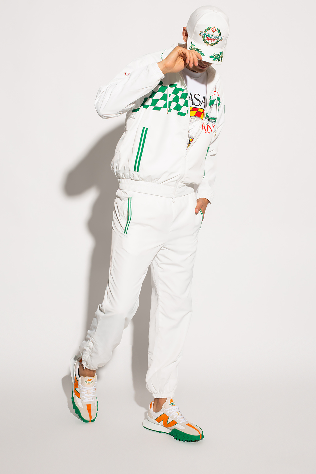 関税込み★Casablanca★ジャカード モノグラム サッカー Tシャツ Casablanca Logo T | SchaferandweinerShops - long-sleeve